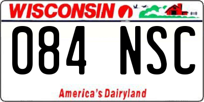 WI license plate 084NSC