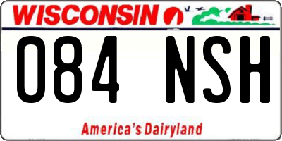 WI license plate 084NSH