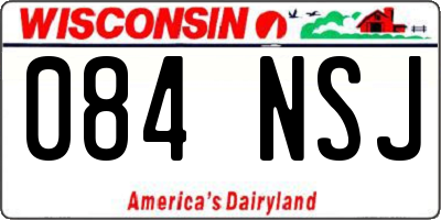 WI license plate 084NSJ