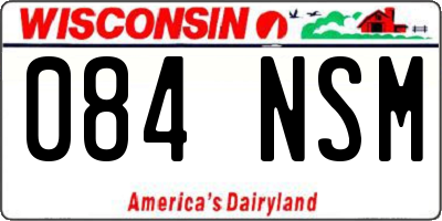 WI license plate 084NSM