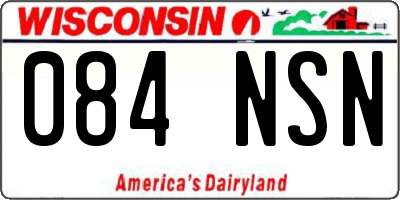 WI license plate 084NSN