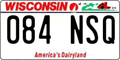WI license plate 084NSQ