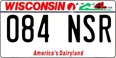 WI license plate 084NSR
