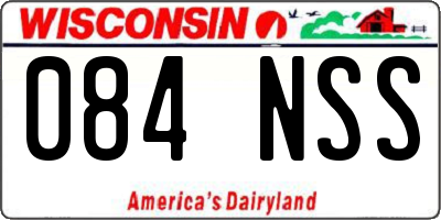 WI license plate 084NSS