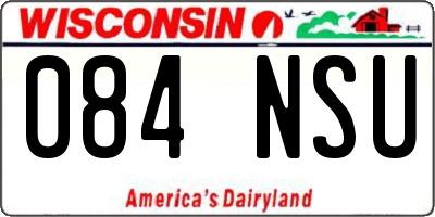 WI license plate 084NSU