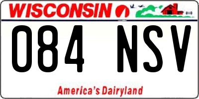 WI license plate 084NSV