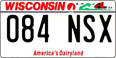 WI license plate 084NSX