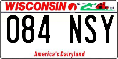WI license plate 084NSY