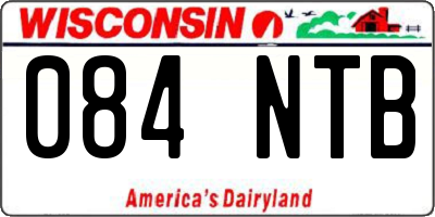 WI license plate 084NTB