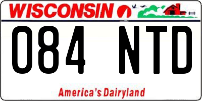 WI license plate 084NTD