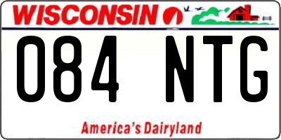 WI license plate 084NTG