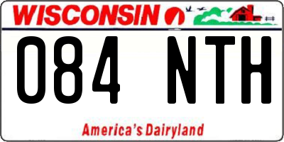 WI license plate 084NTH