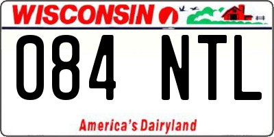 WI license plate 084NTL