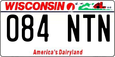 WI license plate 084NTN