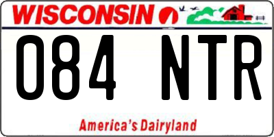 WI license plate 084NTR