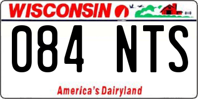 WI license plate 084NTS