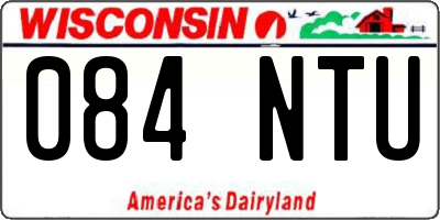 WI license plate 084NTU