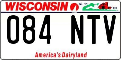 WI license plate 084NTV