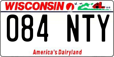 WI license plate 084NTY