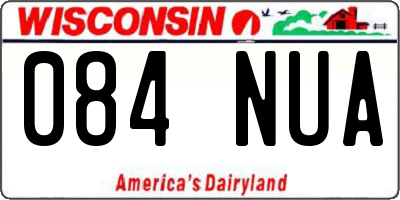 WI license plate 084NUA