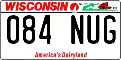 WI license plate 084NUG