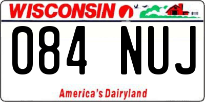 WI license plate 084NUJ