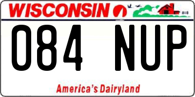 WI license plate 084NUP