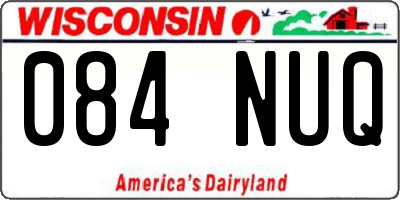 WI license plate 084NUQ
