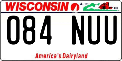 WI license plate 084NUU