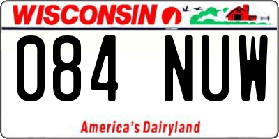 WI license plate 084NUW