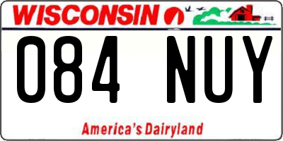 WI license plate 084NUY