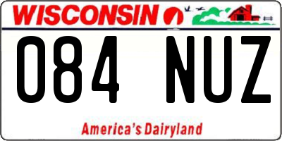 WI license plate 084NUZ