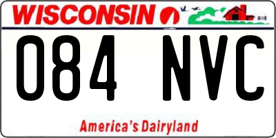WI license plate 084NVC