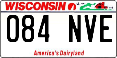 WI license plate 084NVE