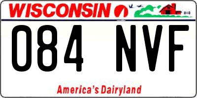 WI license plate 084NVF
