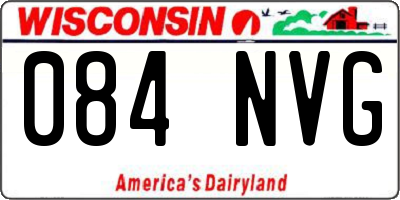 WI license plate 084NVG