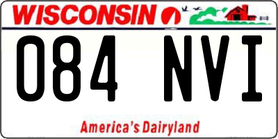WI license plate 084NVI
