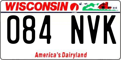 WI license plate 084NVK