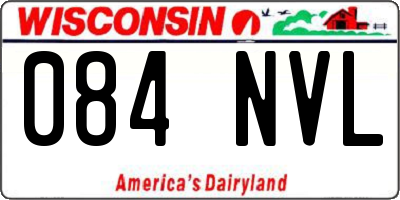 WI license plate 084NVL