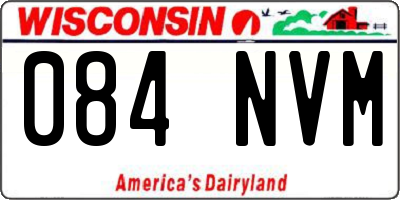 WI license plate 084NVM