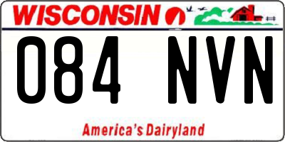 WI license plate 084NVN