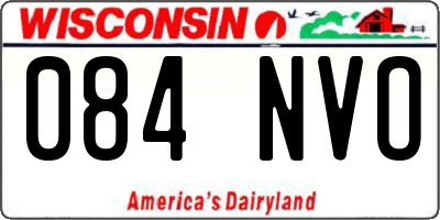 WI license plate 084NVO