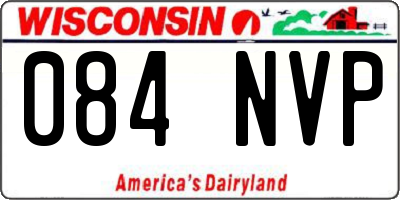 WI license plate 084NVP