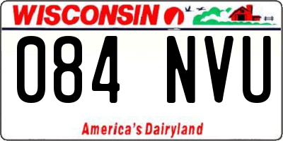WI license plate 084NVU