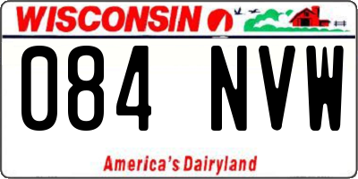 WI license plate 084NVW