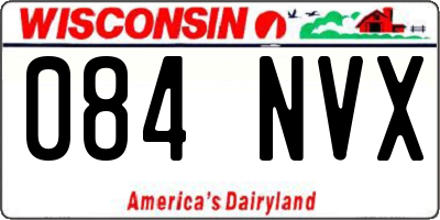 WI license plate 084NVX