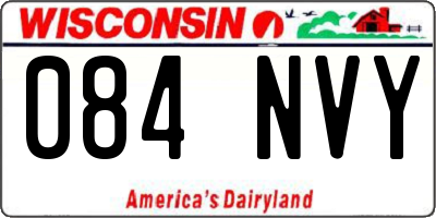 WI license plate 084NVY