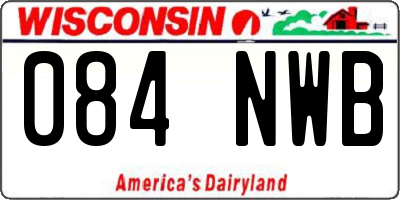 WI license plate 084NWB