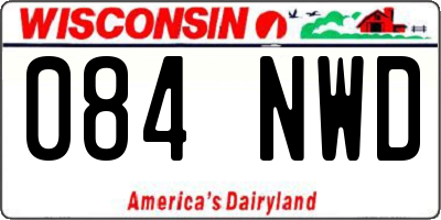 WI license plate 084NWD