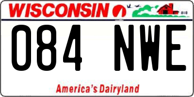 WI license plate 084NWE